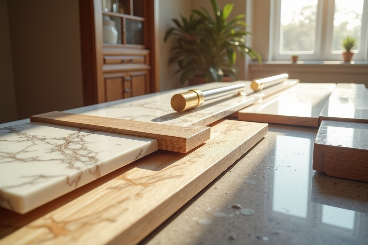 Matériaux de luxe pour bâtiment avec marbre et or