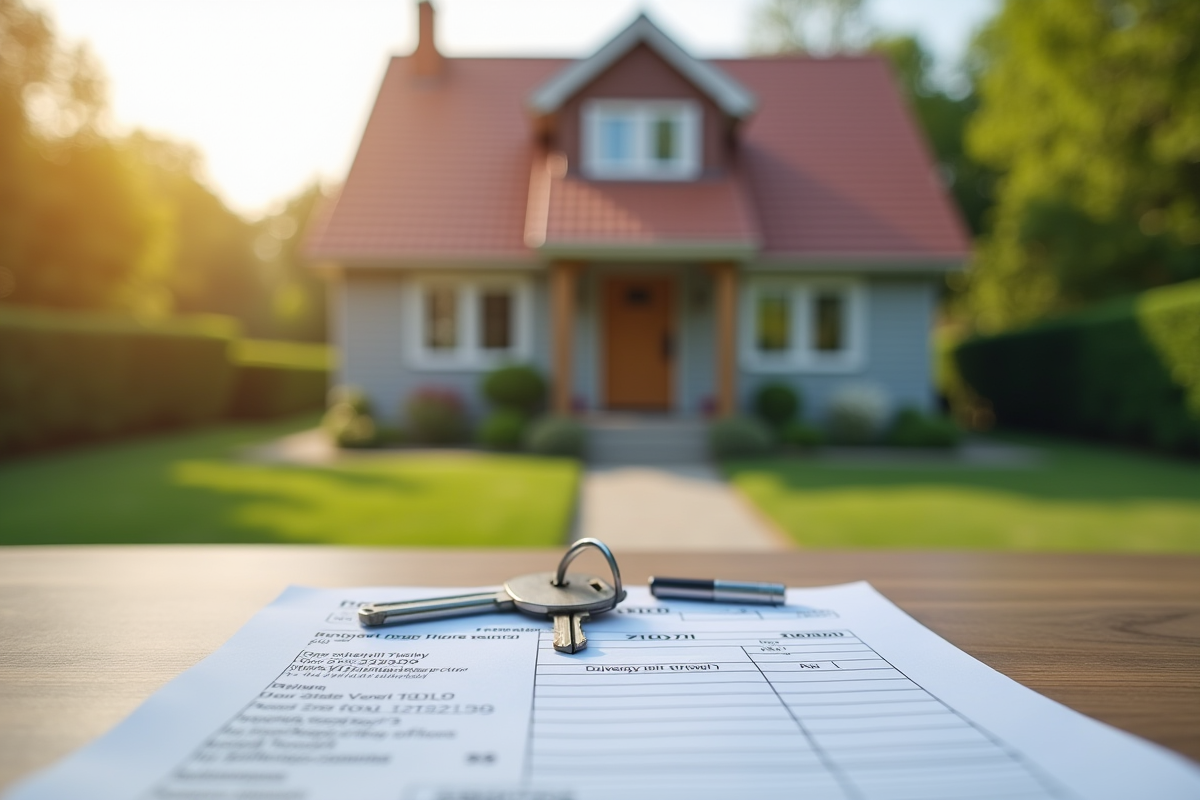 Fermeture de maison avec clés et déclaration de taxes